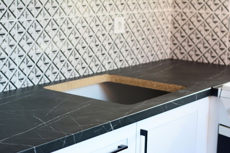 Stone Backsplash Installation detail